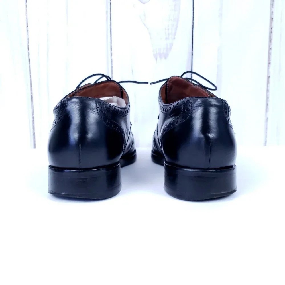 Cole Haan Preston 12M Oxford‎ Wingtip Dress Shoes Black (C20307)